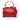 Red Fendi XS Crystal Star Studded Peekaboo Iconic Satchel
