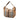 Beige Burberry Medium House Check Canvas Ashwood Hobo Satchel