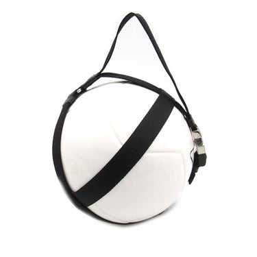 White Prada Logo Soccer Ball - Designer Revival