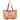 Beige & Magenta Dolce & Gabbana Straw Tote Bag