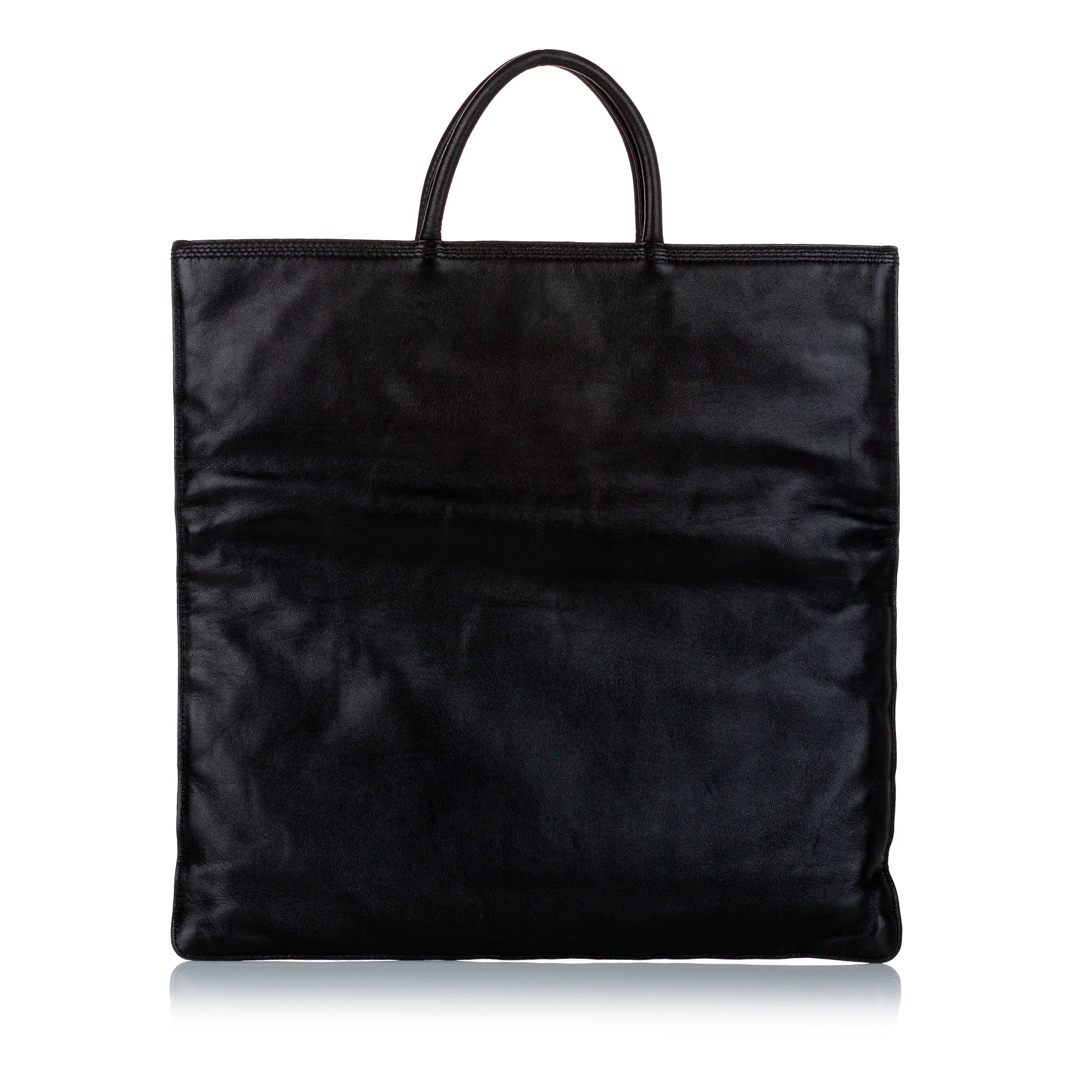 Black Loewe Leather Tote Bag - Designer Revival