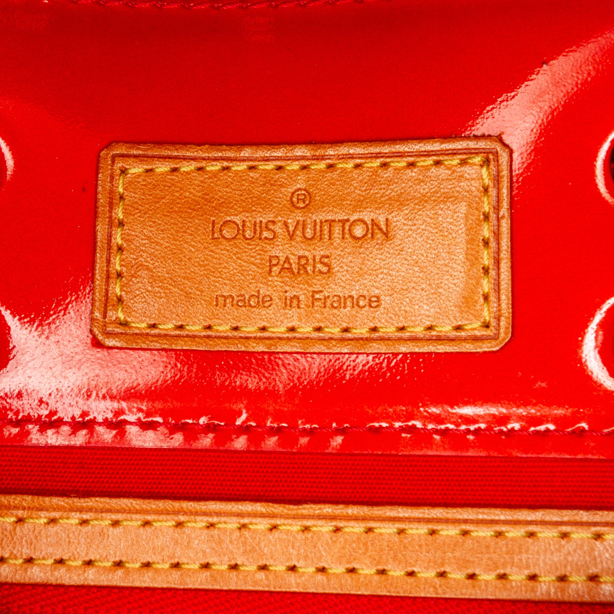 LOUIS VUITTON 2006 Mini LV Monogram Verni Reade PM Bag Raspberry Red -  Chelsea Vintage Couture