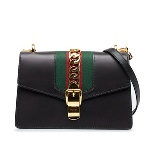 Black retro-inspired Gucci Sylvie Shoulder Bag