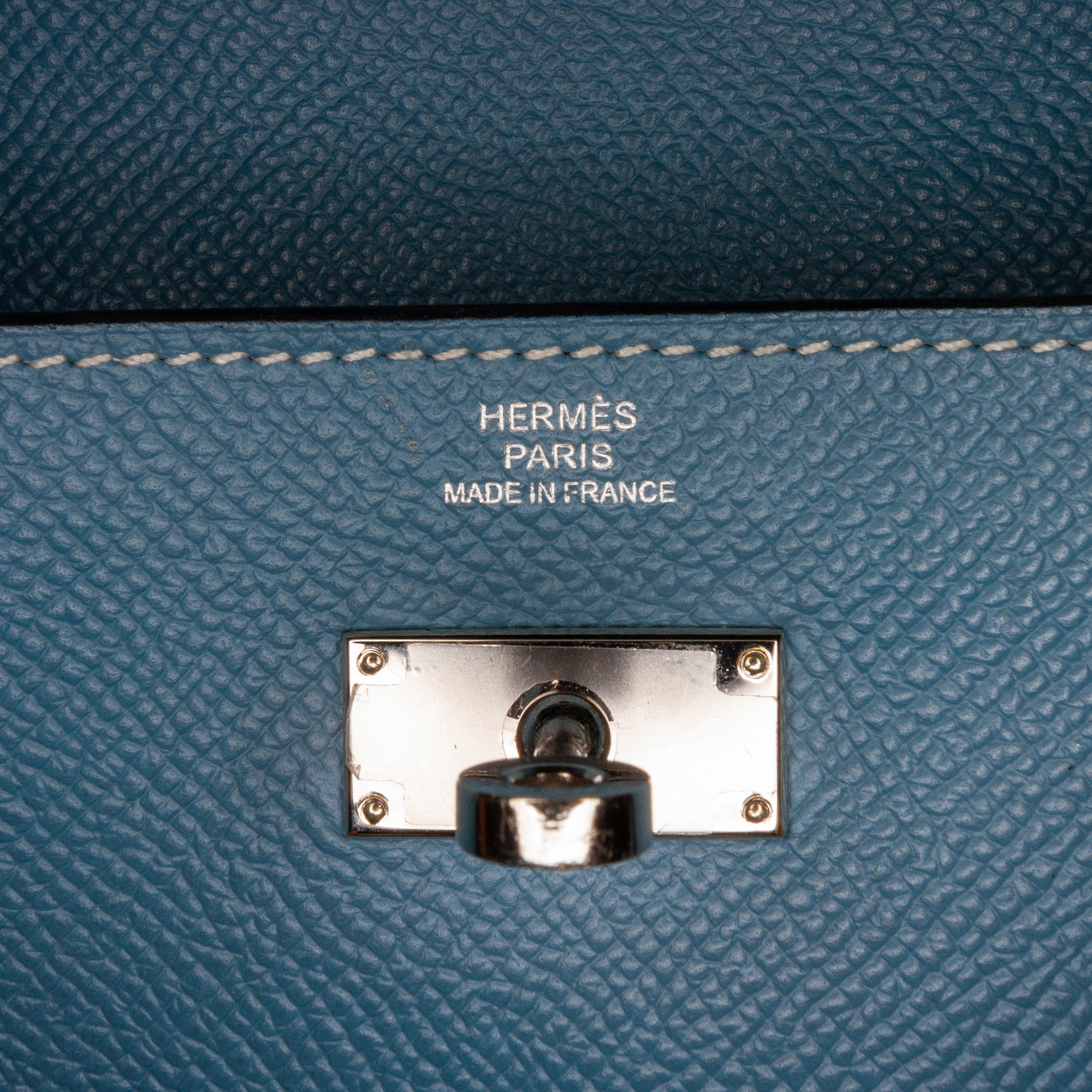 Hermes Kelly Blue Izmir Epsom Long Classic Wallet - NEW