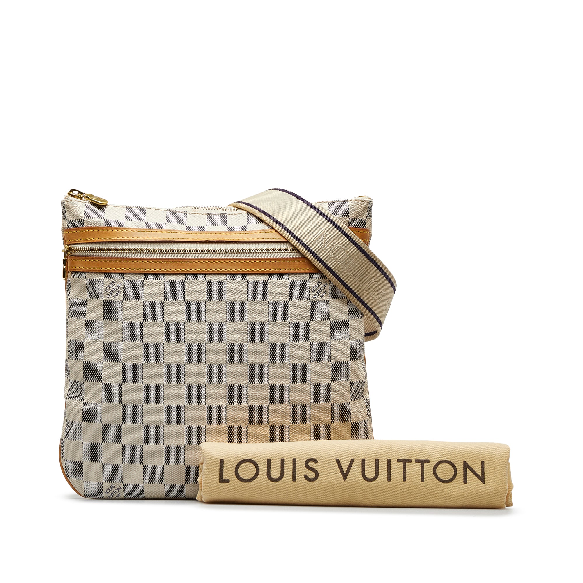 LOUIS VUITTON Damier Azur Pochette Bosphore Crossbody Bag