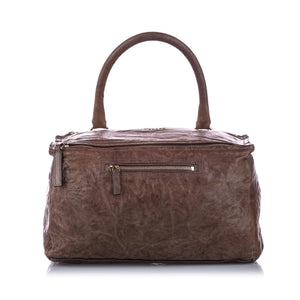 Brown Givenchy Pandora Leather Satchel Bag - Designer Revival