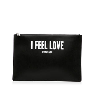 Black Givenchy I Feel Love Leather Clutch