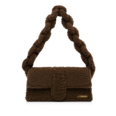 Brown Jacquemus Le Bambidou Shearling Shoulder Bag - Designer Revival