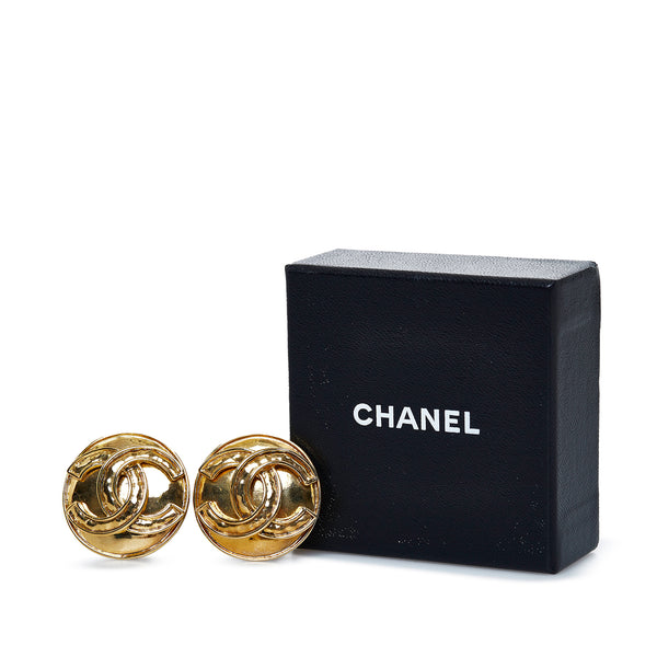 On Earrings - Gold Chanel CC Clip - RvceShops Revival