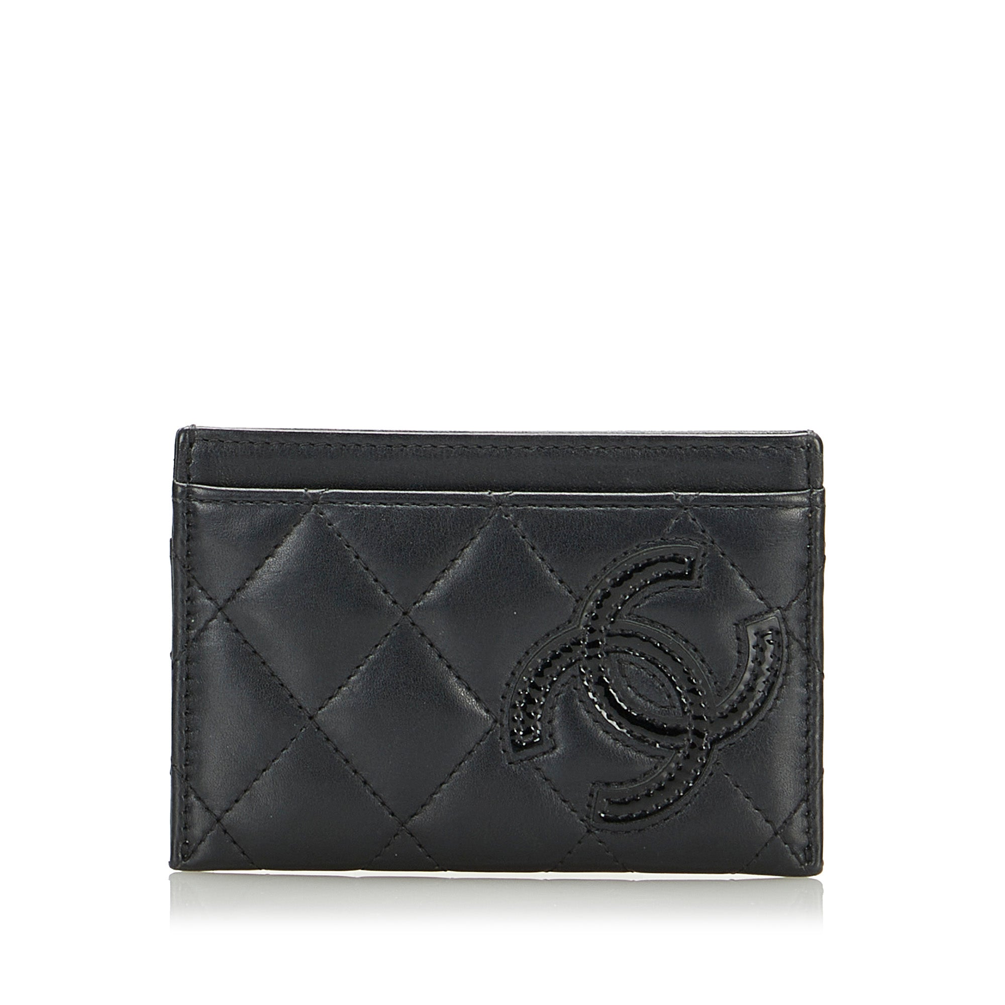 spids bryder ud Premonition Black Chanel CC Matelasse Card Holder | Designer Revival
