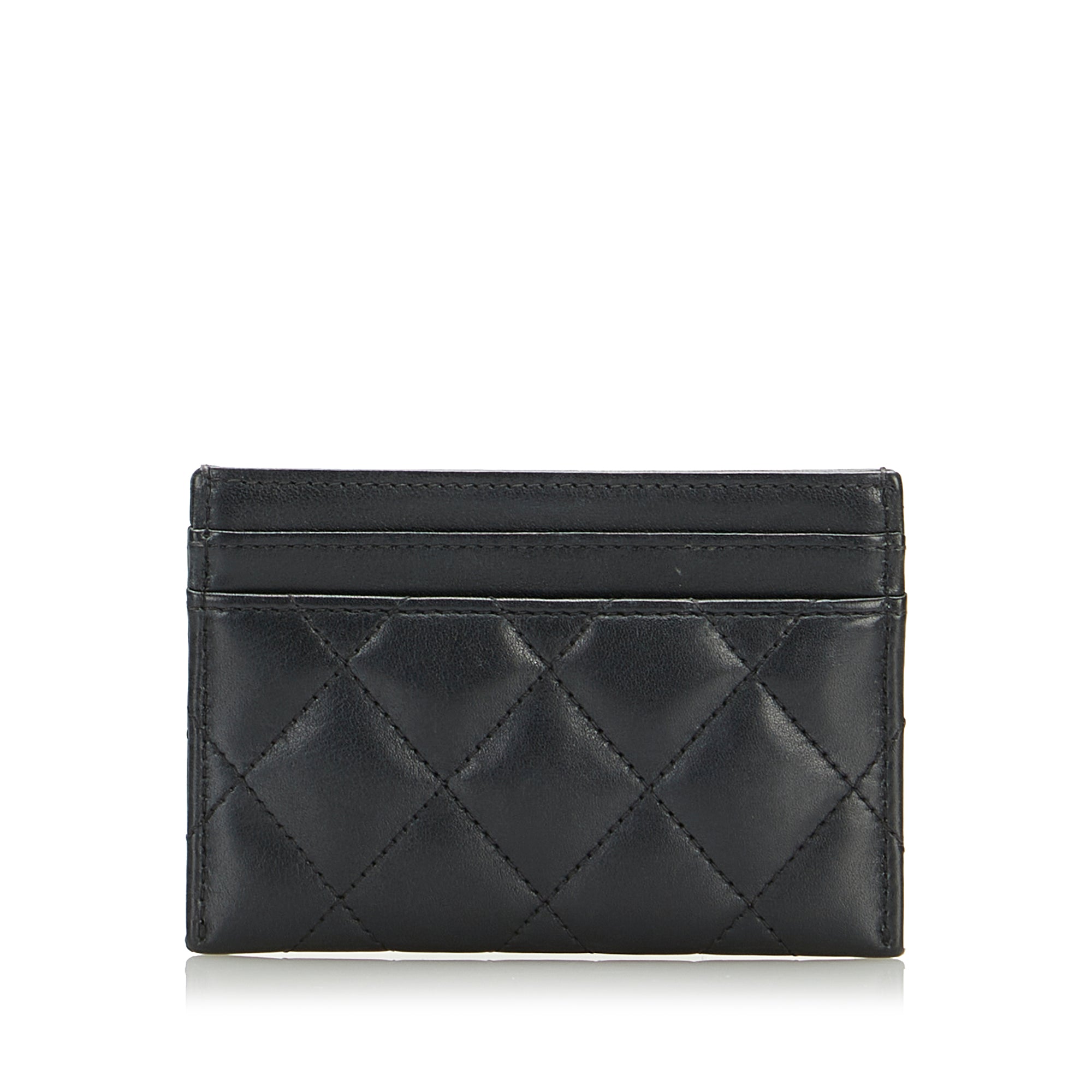 Black Chanel CC Matelasse Card Holder