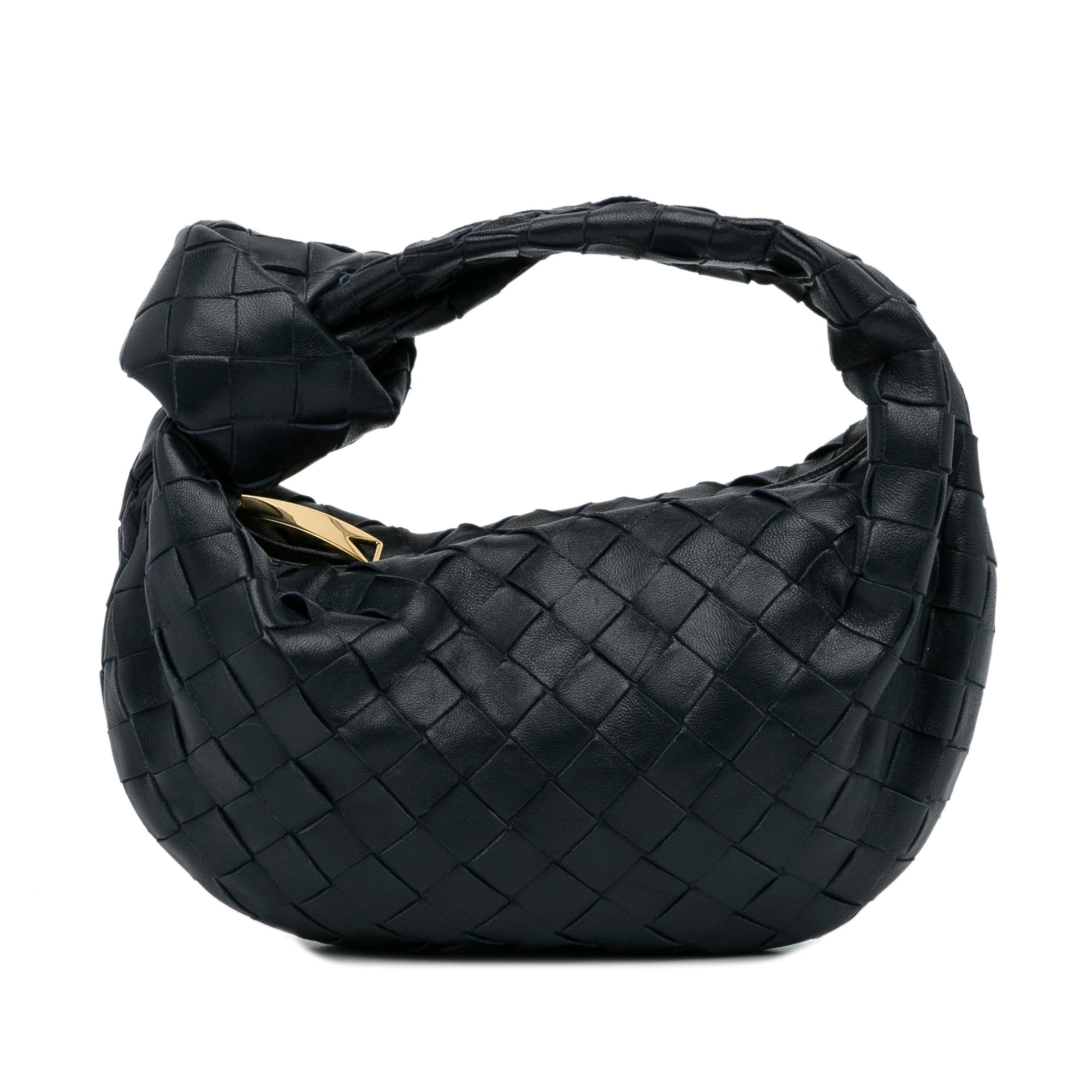 Knot intrecciato woven leather shoulder bag