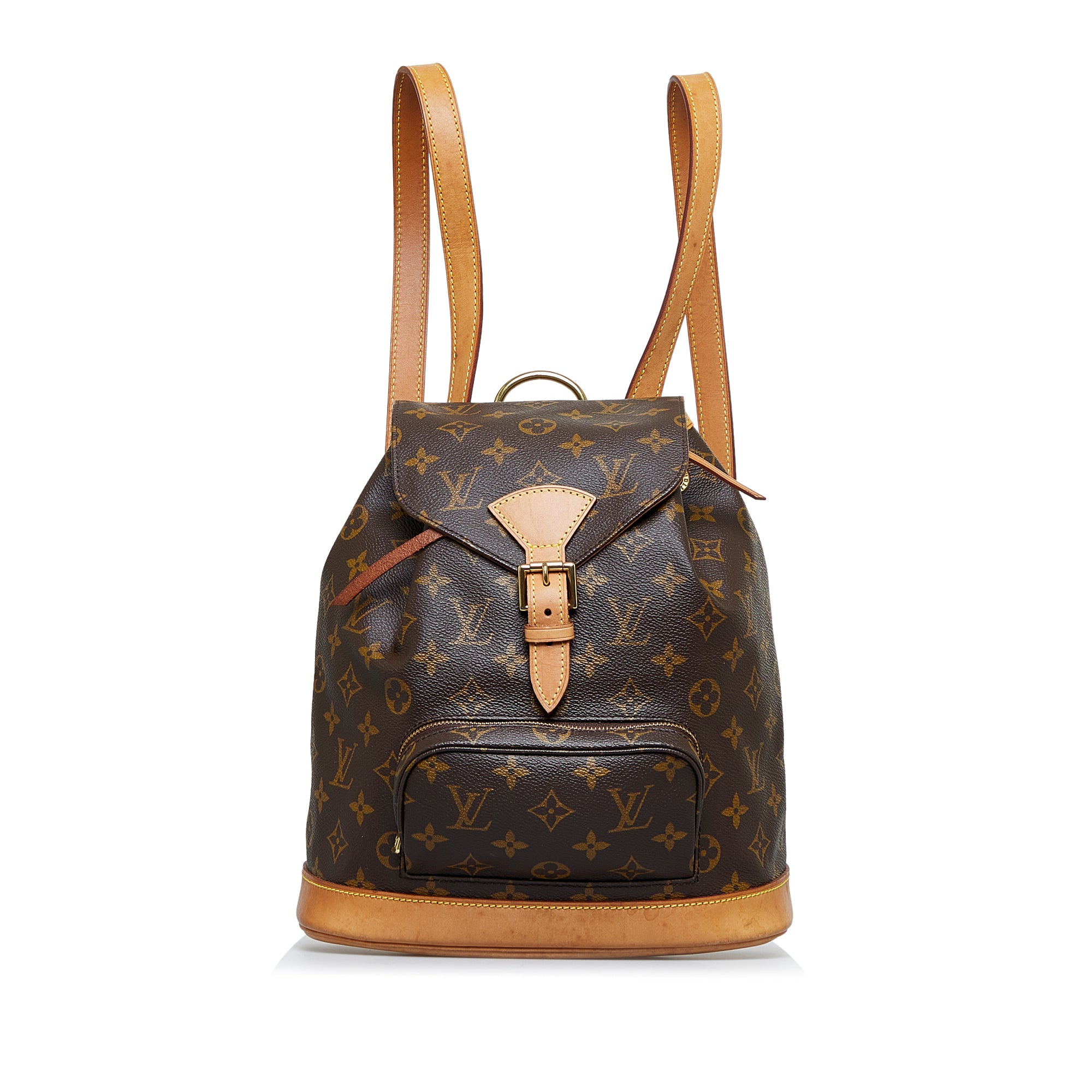 Louis Vuitton Montsouris Mm Backpack (Authentic Pre-Owned) Leather Bags  Brown