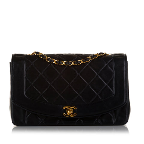 Black Chanel Diana Flap Crossbody, Chanel 3-Book Slip Case