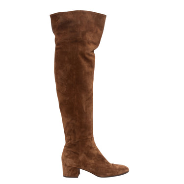 Brown Gianvito Rossi Suede Over-The-Knee Boots Size 39 - Atelier-lumieresShops Revival