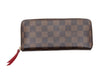 Brown Louis Vuitton Damier Continental Zip Wallet