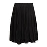 Vintage Black Chanel Pleated Wool Skirt Size EU 38 - Designer Revival
