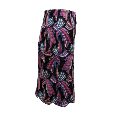 Black & Multicolor Emilio Pucci Embroidered Skirt Size EU 38 - Designer Revival