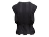 Black Yves Saint Laurent Sleeveless Pleated Silk Top