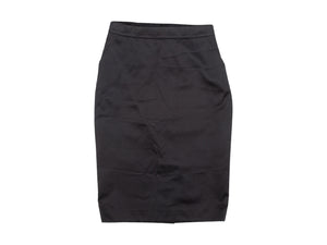 Vintage Black Hermes Silk Pencil Skirt - Designer Revival
