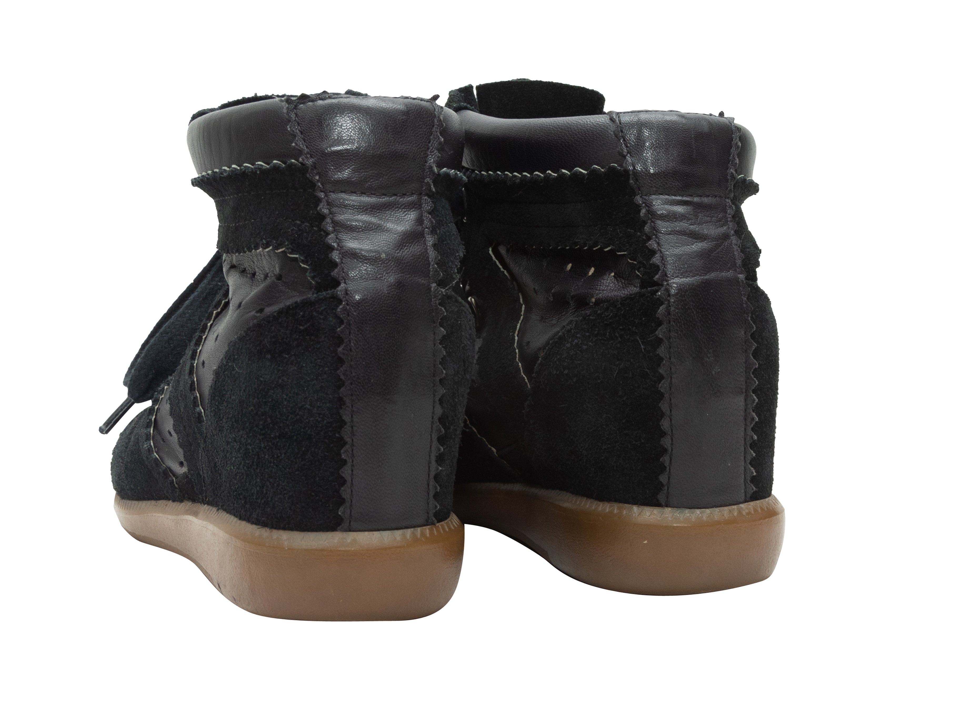 geluk telegram Pence Black Isabel Marant Suede & Leather Wedge Sneakers – Designer Revival