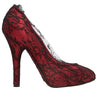 Red & Black Dolce & Gabbana Satin & Lace Pumps Size 38 - Atelier-lumieresShops Revival