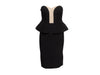 Black & Cream Alexander McQueen Strapless Peplum Dress