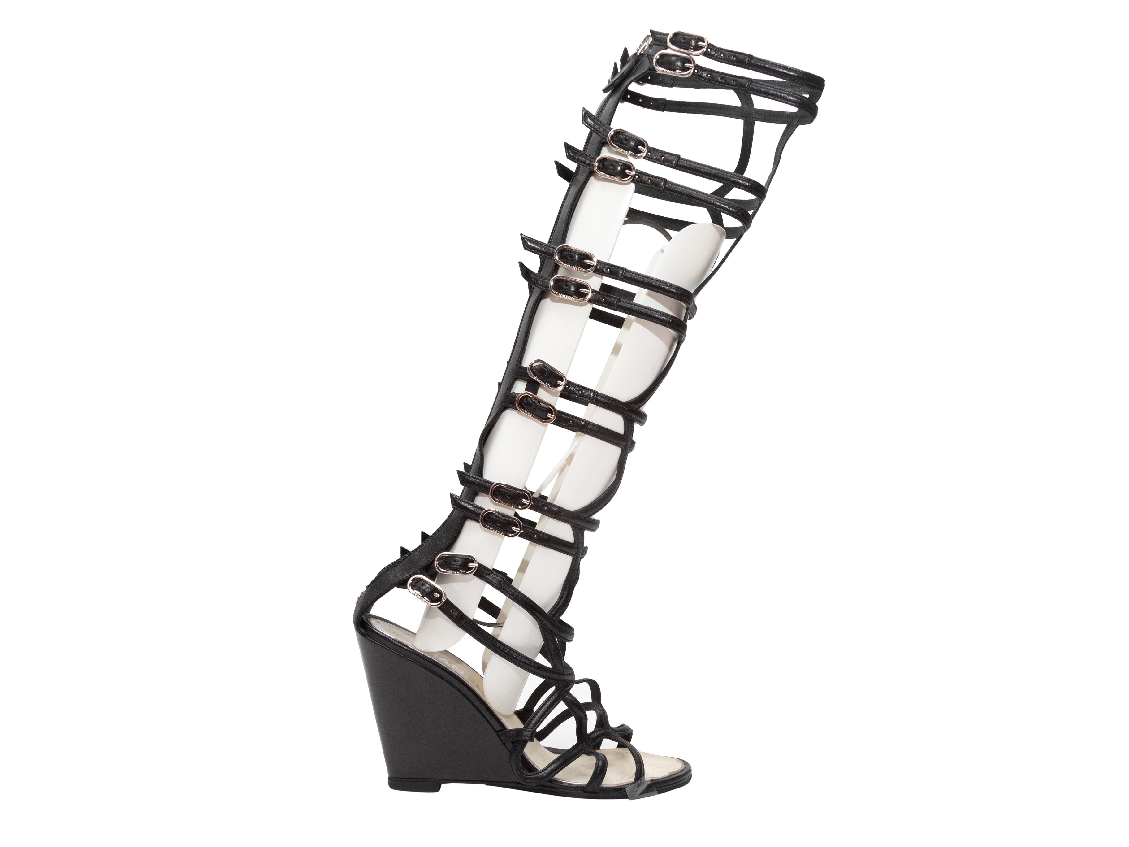Charlotte Russe Strappy Knee High Gladiator Heels, $58 | Charlotte Russe |  Lookastic