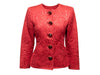 Vintage Red Yves Saint Laurent Metallic Jacquard Jacket
