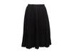 Vintage Black Chanel Boutique Pleated Wool Skirt