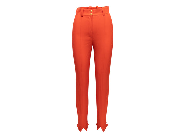 Vintage Orange Dolce & Gabbana Wool Stirrup Trousers