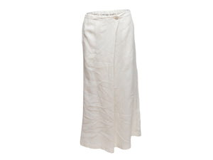 White Eskandar Wide-Leg Linen Pants