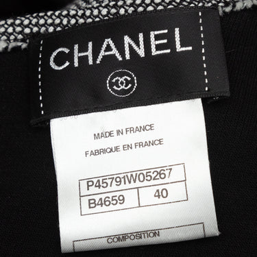 Black & Gray Chanel Sleeveless Dress Size EU 40 - Designer Revival