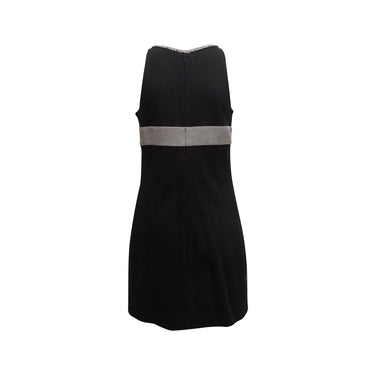 Black & Gray Chanel Sleeveless Dress Size EU 40 - Designer Revival