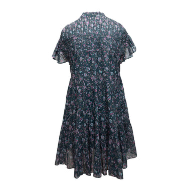 Dark Green & Multicolor Etoile Isabel Marant Floral Print Dress Size EU 44 - Designer Revival