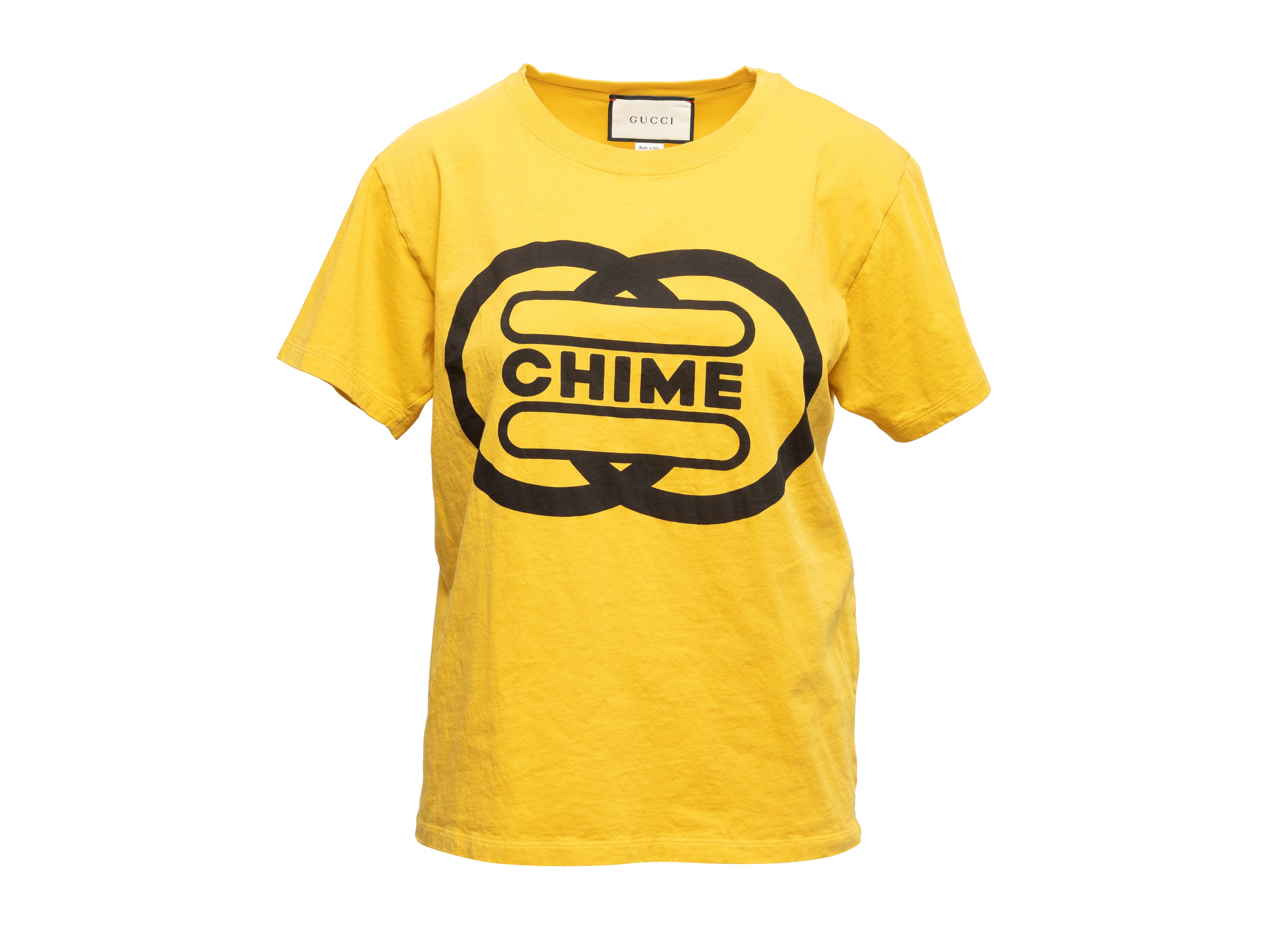 Yellow & Black Gucci Chime Short Sleeve T-Shirt | Revival