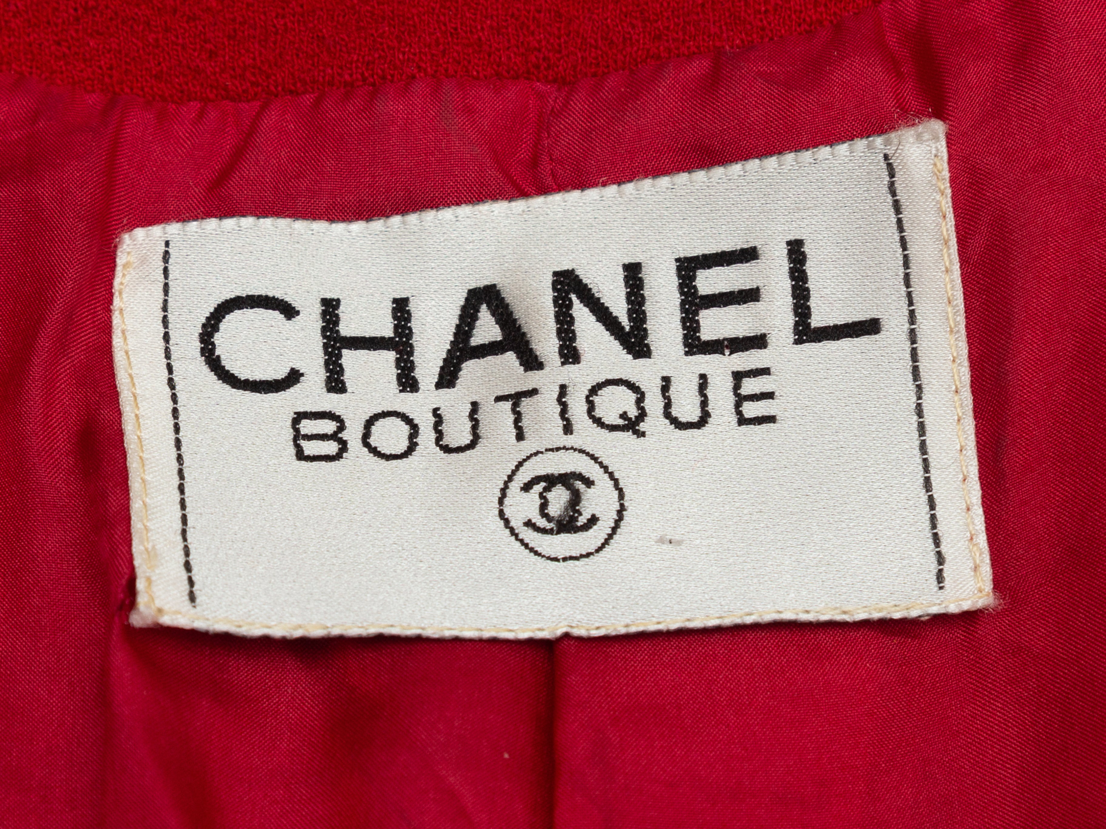 Chanel Pre-Owned 1998 curved frame clutch, Vintage Red Chanel Boutique  Wool Skirt Suit