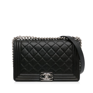 Chanel Perforated Lambskin New Medium Boy Bag (SHF-LqYEA9) – LuxeDH