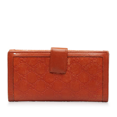 Red Gucci Guccissima Long Wallet