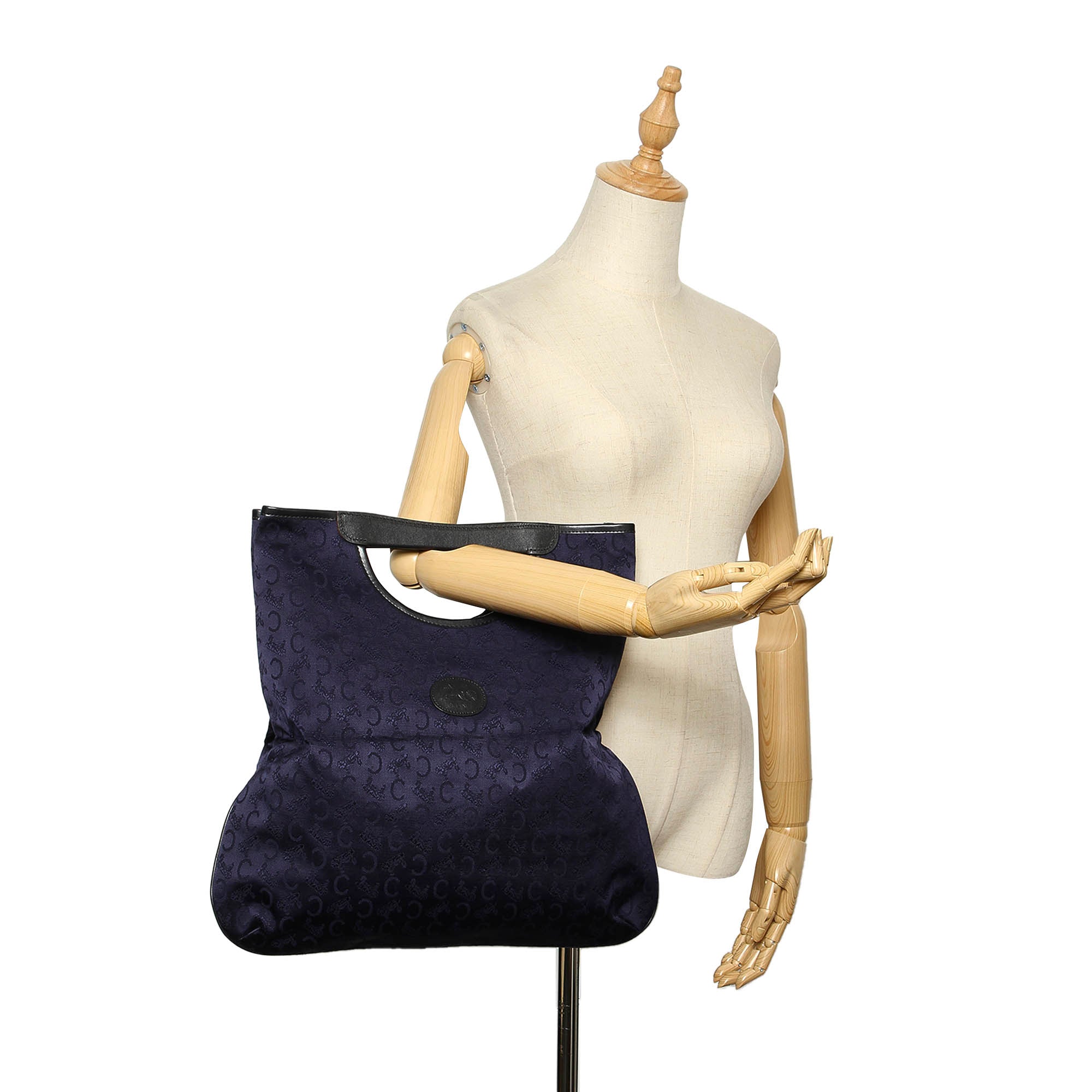 CELINE Celine Vintage Blue Macadam C Canvas Caleche Box Shoulder Bag, Blue  Women's Shoulder Bag
