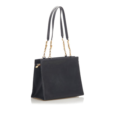 Black Celine Leather Shoulder Bag - Designer Revival