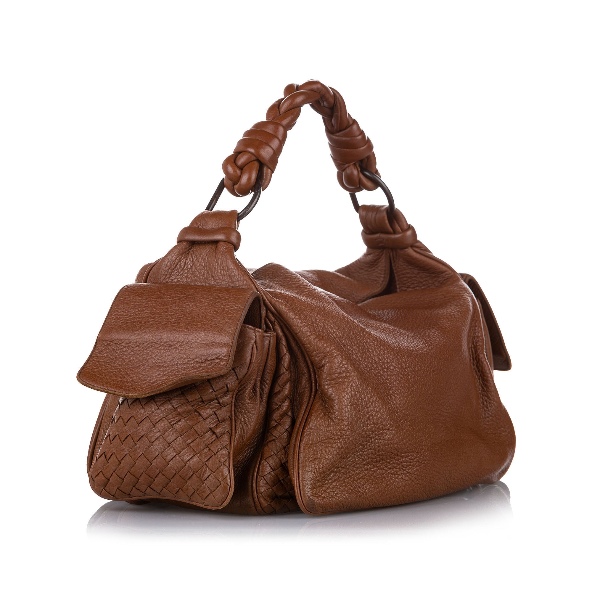 Bottega Veneta Brown Intrecciato Nodini Crossbody Bag Dark brown Leather  Pony-style calfskin ref.193687 - Joli Closet