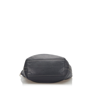 Black Prada Leather Shoulder Bag - Designer Revival