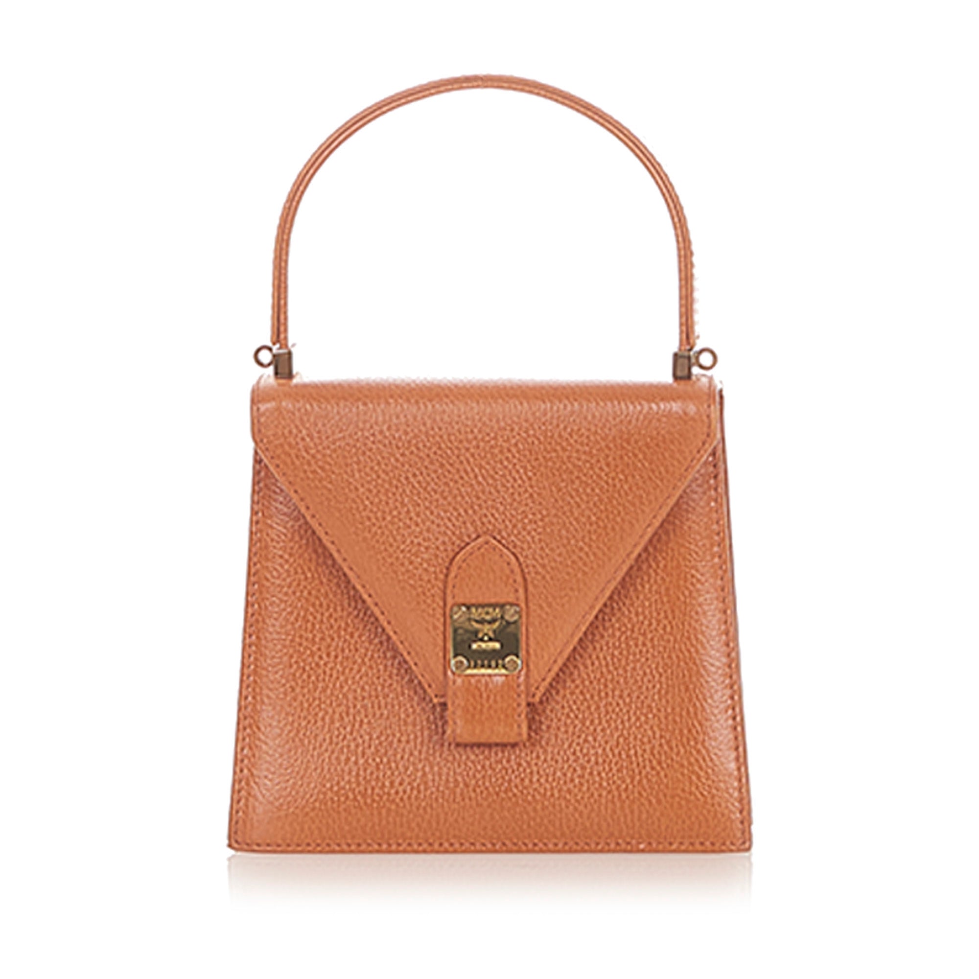 Tan MCM Leather Handbag - Designer Revival
