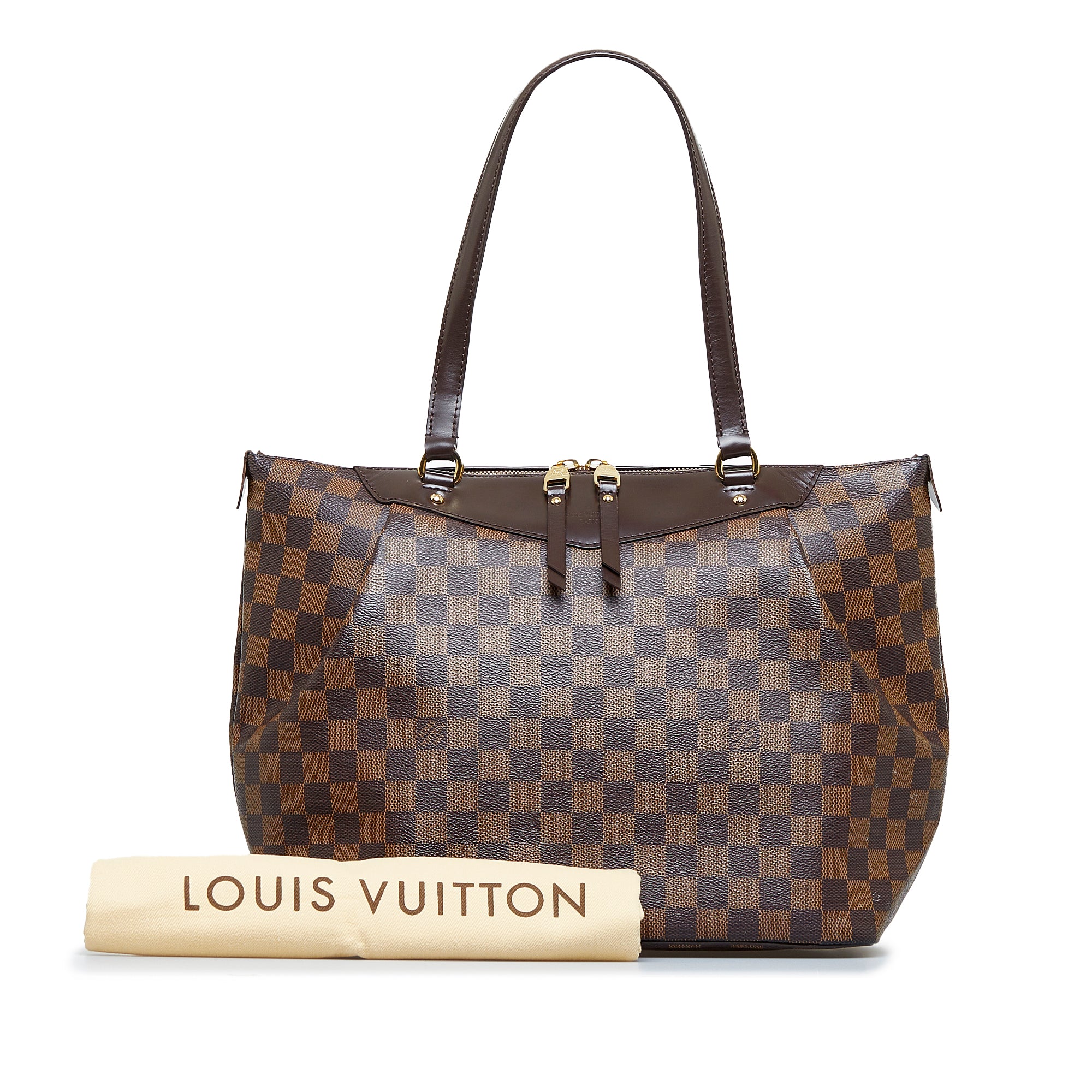 Louis Vuitton Neverfull GM Damier Ebene Tote Shoulder Bag Brown