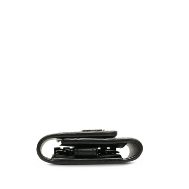 Black Gucci Guccissima 6 Key Holder Case - Designer Revival