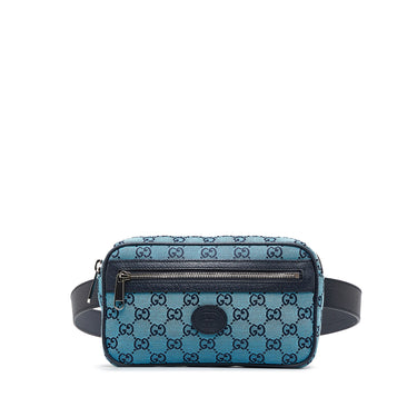 Blue Gucci GG Multicolor Belt Bag - Designer Revival