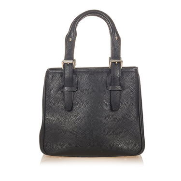 Black Burberry Leather Handbag Bag - Designer Revival