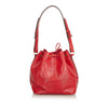 Red Louis Vuitton Epi Petit Noe Bag