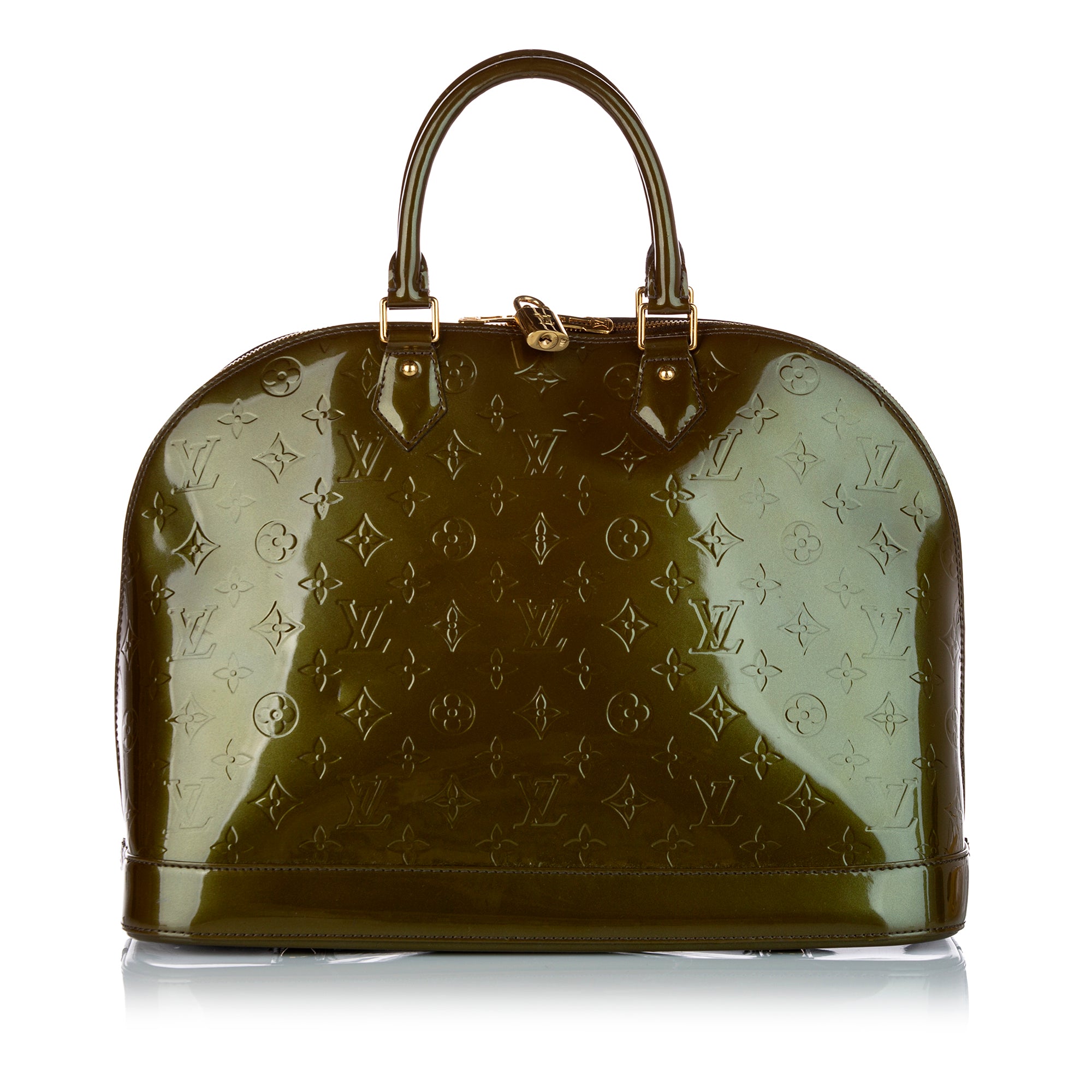Louis Vuitton Vernis Monogram Houston Bag in Apple Green 